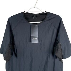 NEW Gore Mens‎ Windstopper Base Layer Cycling Shirt XL Black S/S Stretch $90